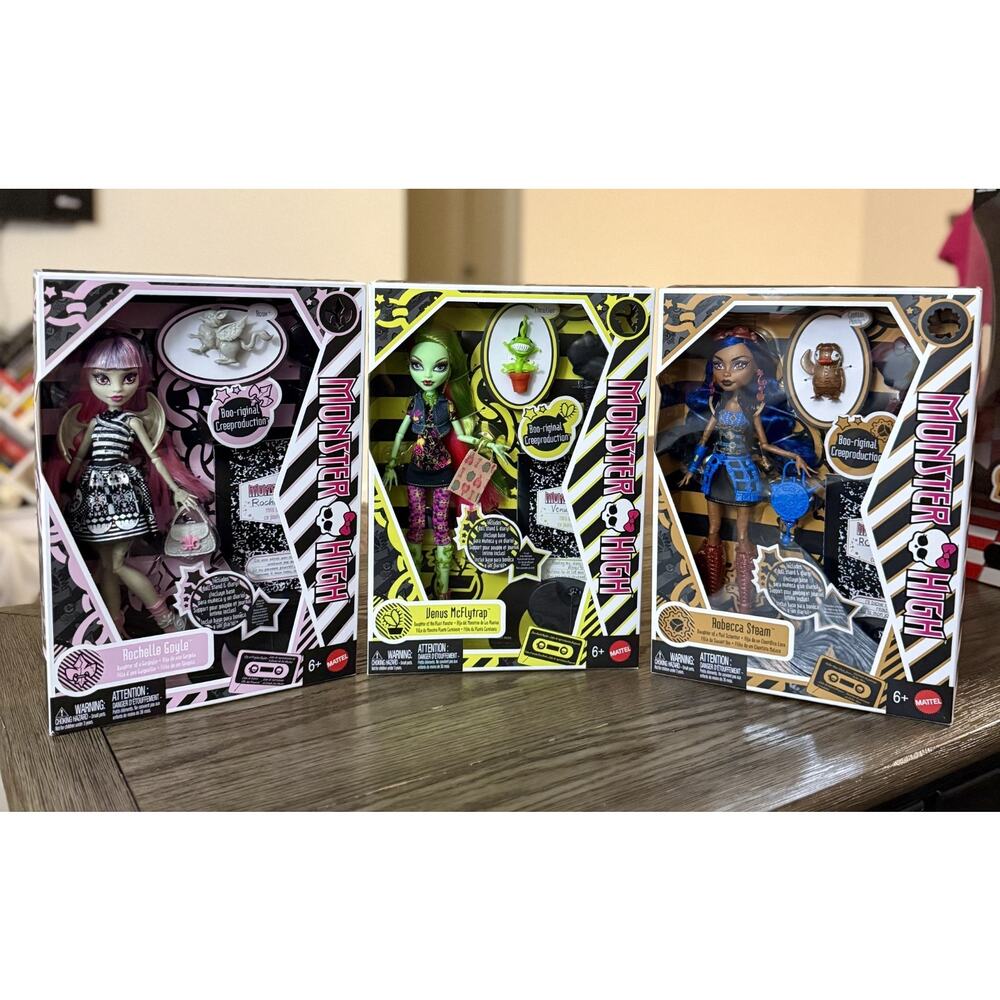 Monster High Boo-riginal Creeproduction Rochelle Goyle Venus Robecca Steam WAVE4
